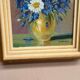 Mid-Century Oil on Panel “ Vase” by Sascher, Signed, Vintage & Framed 17 × 22cm