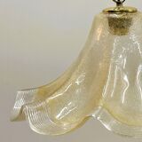 Pendentif parapluie vintage en verre de Murano avec décor couleur ambre, années 1970.