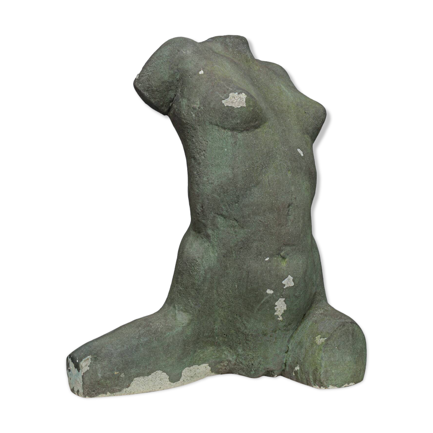 Sculpture en béton de torse féminin par Francine Govers, Pays-Bas, années 1990.