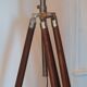 Wooden tripod floor lamp 1970