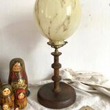 Art deco lamp with bobbin base