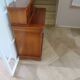 Vintage commode secretary dressing table sliding top 7 drawers cherry wood