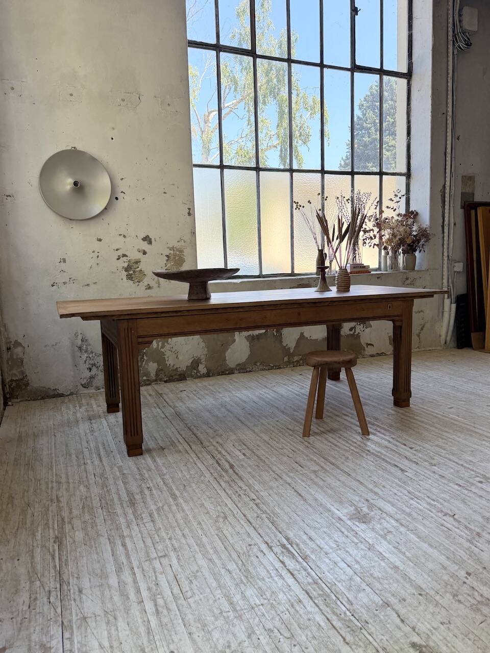 Country farmhouse table in solid beech and oak 2.5m XL