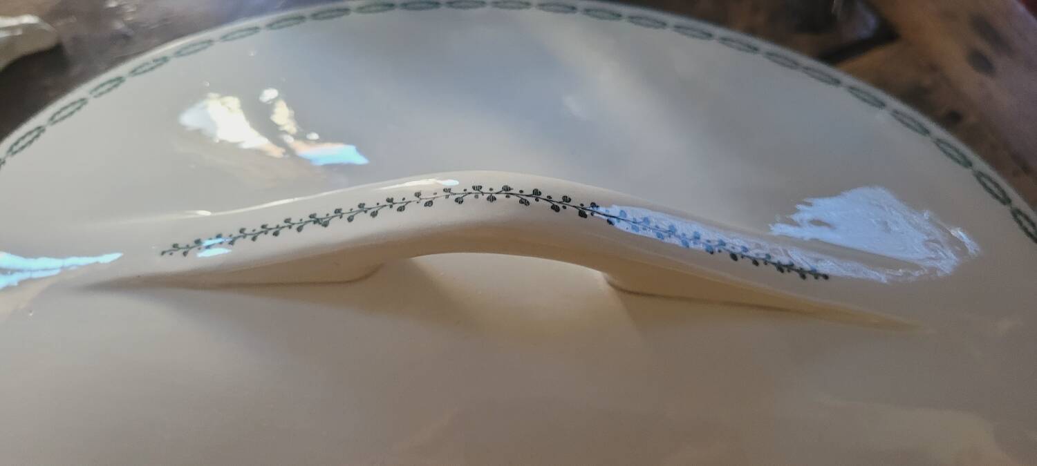 Sarreguemines iron earth soup tureen