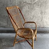 Rattan armchair, 1960s