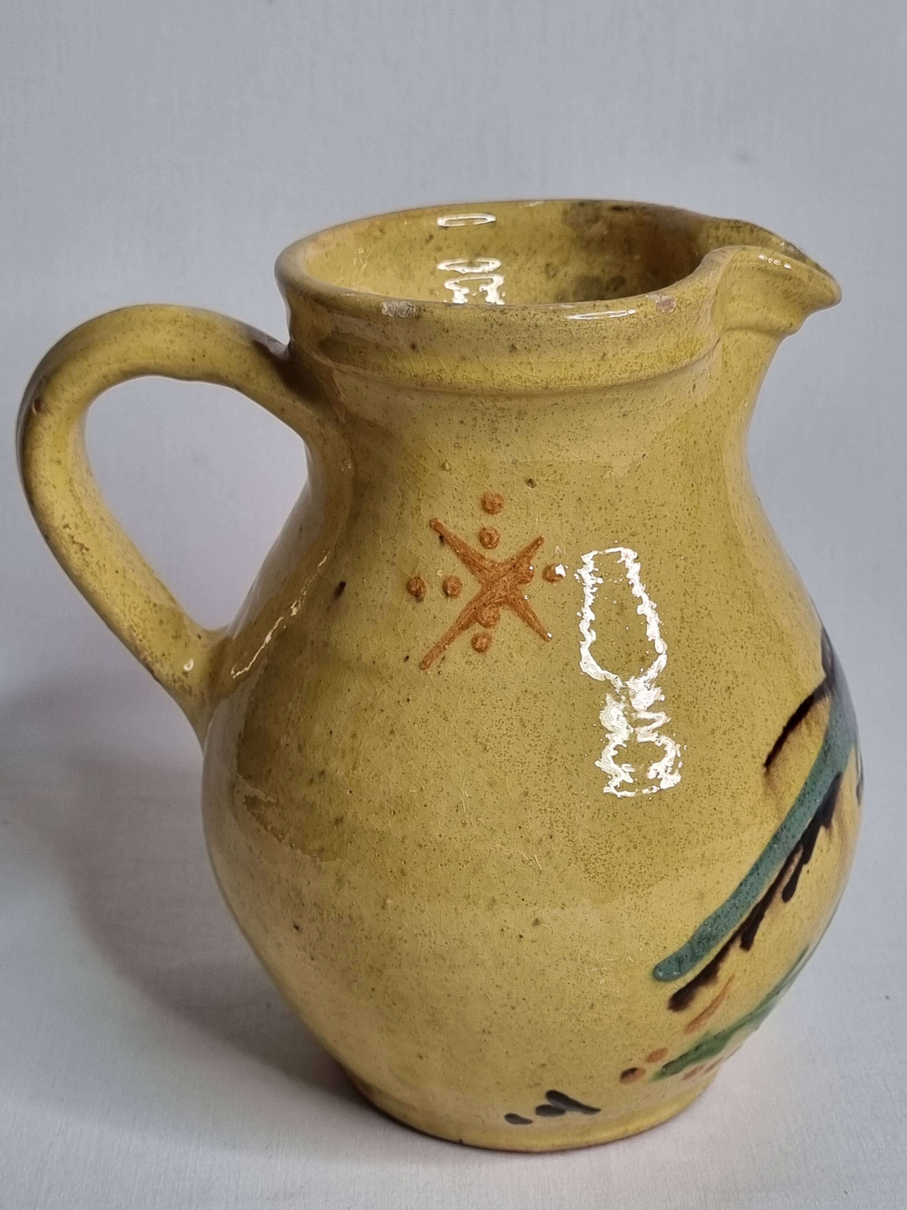 Saint-Jorioz Pitcher (Savoie), Annecy Pottery, Bird Decor, 19 cm