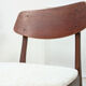 Chaises scandinave teck & tissu
