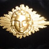 Sun, wall-mounted gilded wood