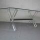 Vintage acrylic and glass dining table