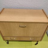 Ancien meuble commode secrétaire bar bois vintage