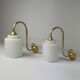 PAIR OF VINTAGE 1950S OPALINE WALL LIGHTS