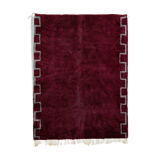 Modern Moroccan carpet dark red