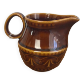 Vintage glazed ceramic milk jug from Pruzkow