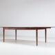 Table à manger à rabat modèle 227 d'Arne Vodder en palissandre Sibast 1960