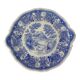 Round ceramic faience dish villeroy boch burgerland blue