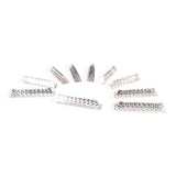 Set of 10 triangular lead crystal knife rests