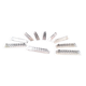 Set of 10 lead crystal knife rests in a triangular shape.