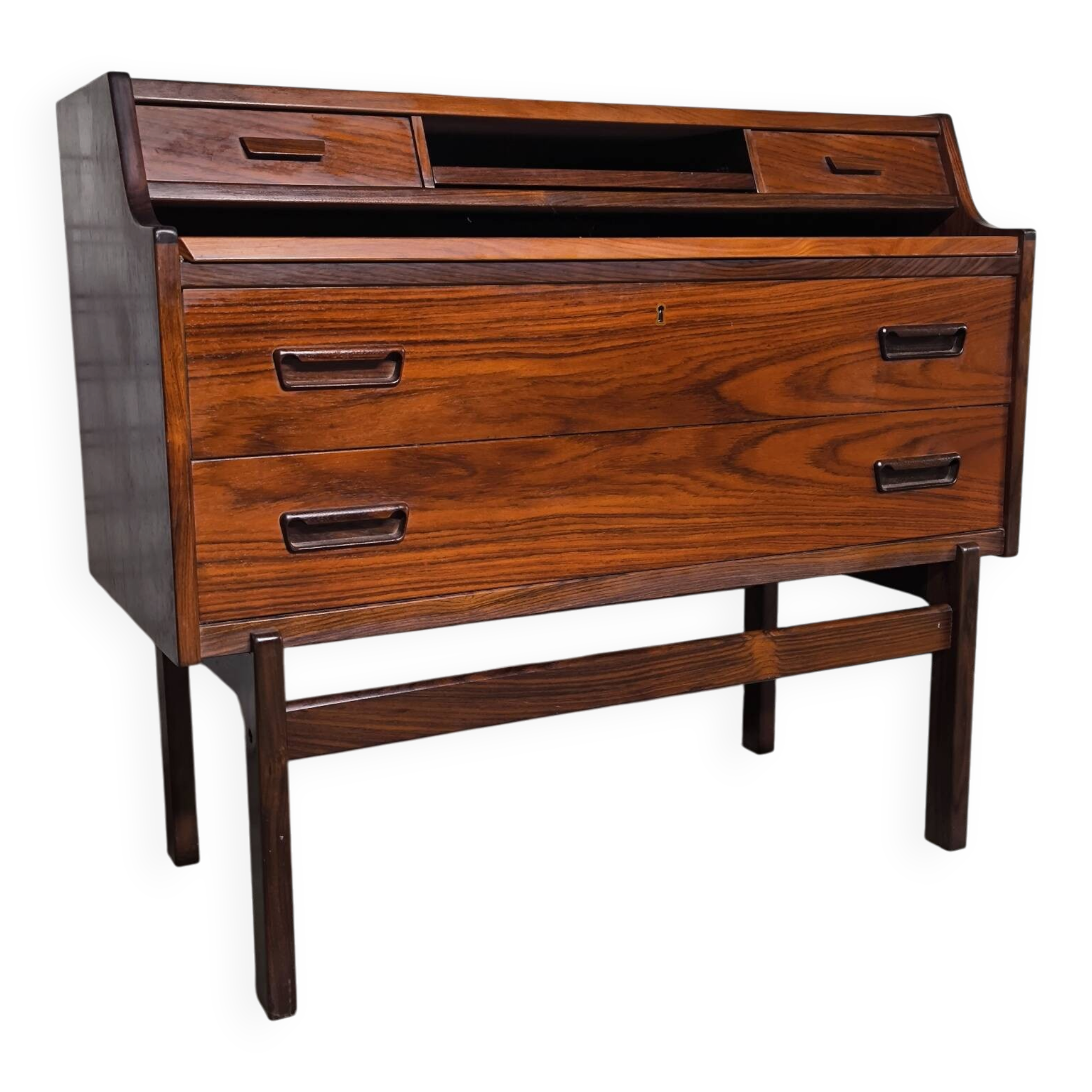 Vintage Scandinavian secretary Arne Wahl Iversen 1960 rosewood