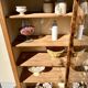 Raw wood display cabinet