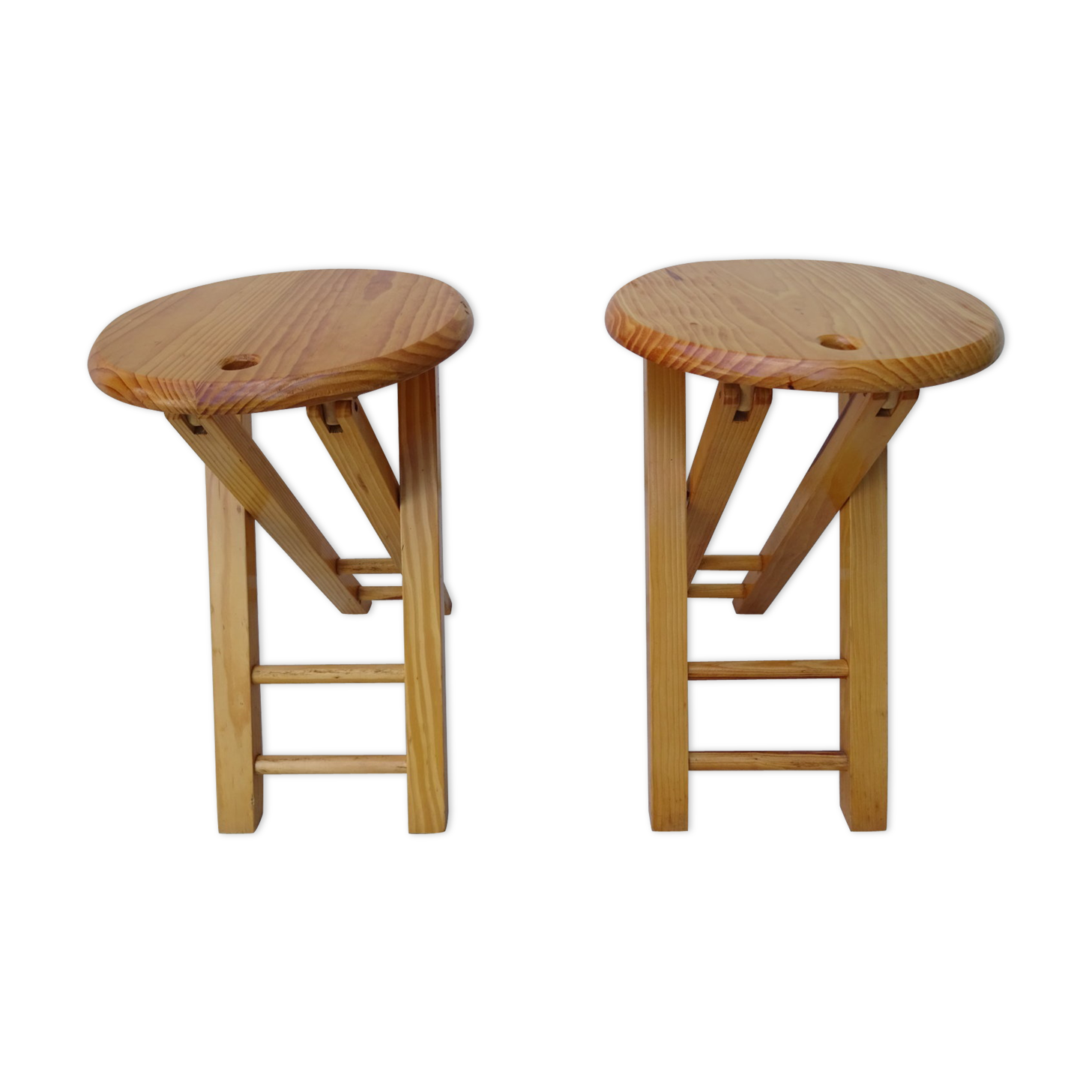 Pair of 80s folding stools