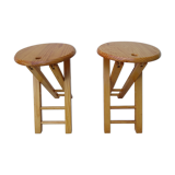 Pair of 80s folding stools