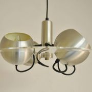 Space age pendant lamp with acrylic plate and 4 aluminum spots, 1970's