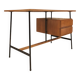 Modernist desk with suspended drawer unit, French work from the 1950s.
