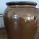 Glazed stoneware confit pot