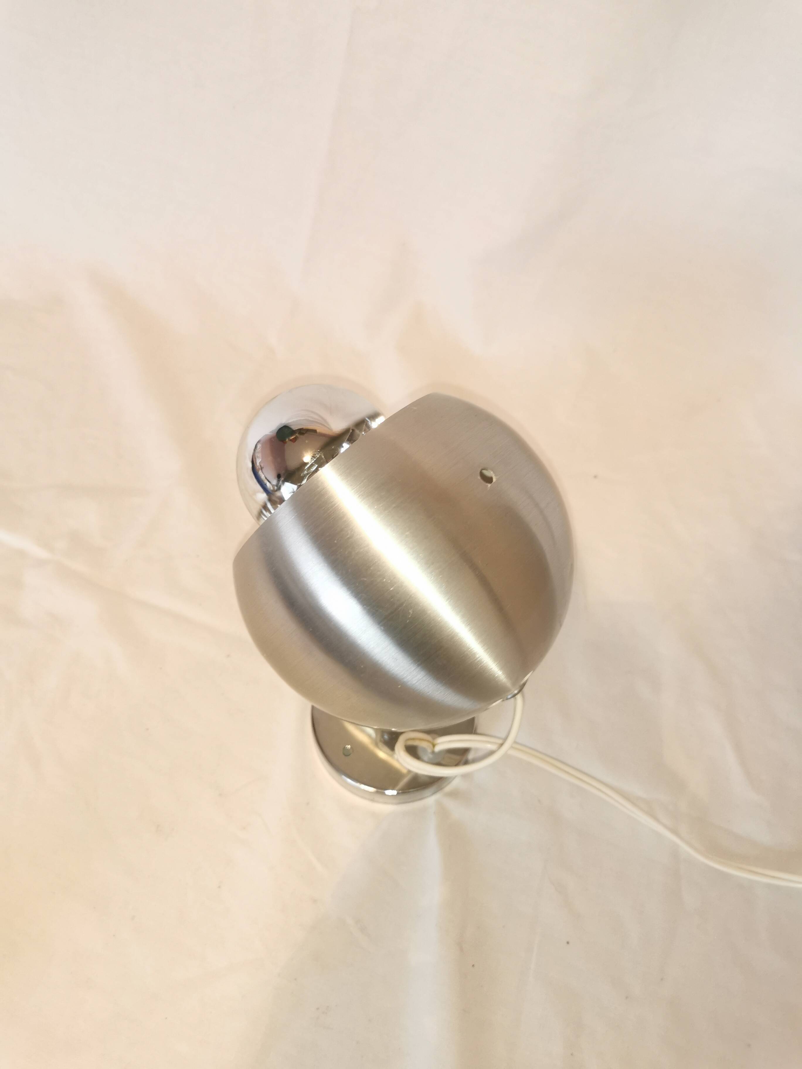 Lampe spot Eyeball aluminium brossé, 1970