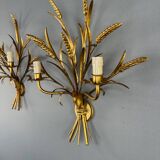 Paire d’appliques en métal doré, XXe Siècle