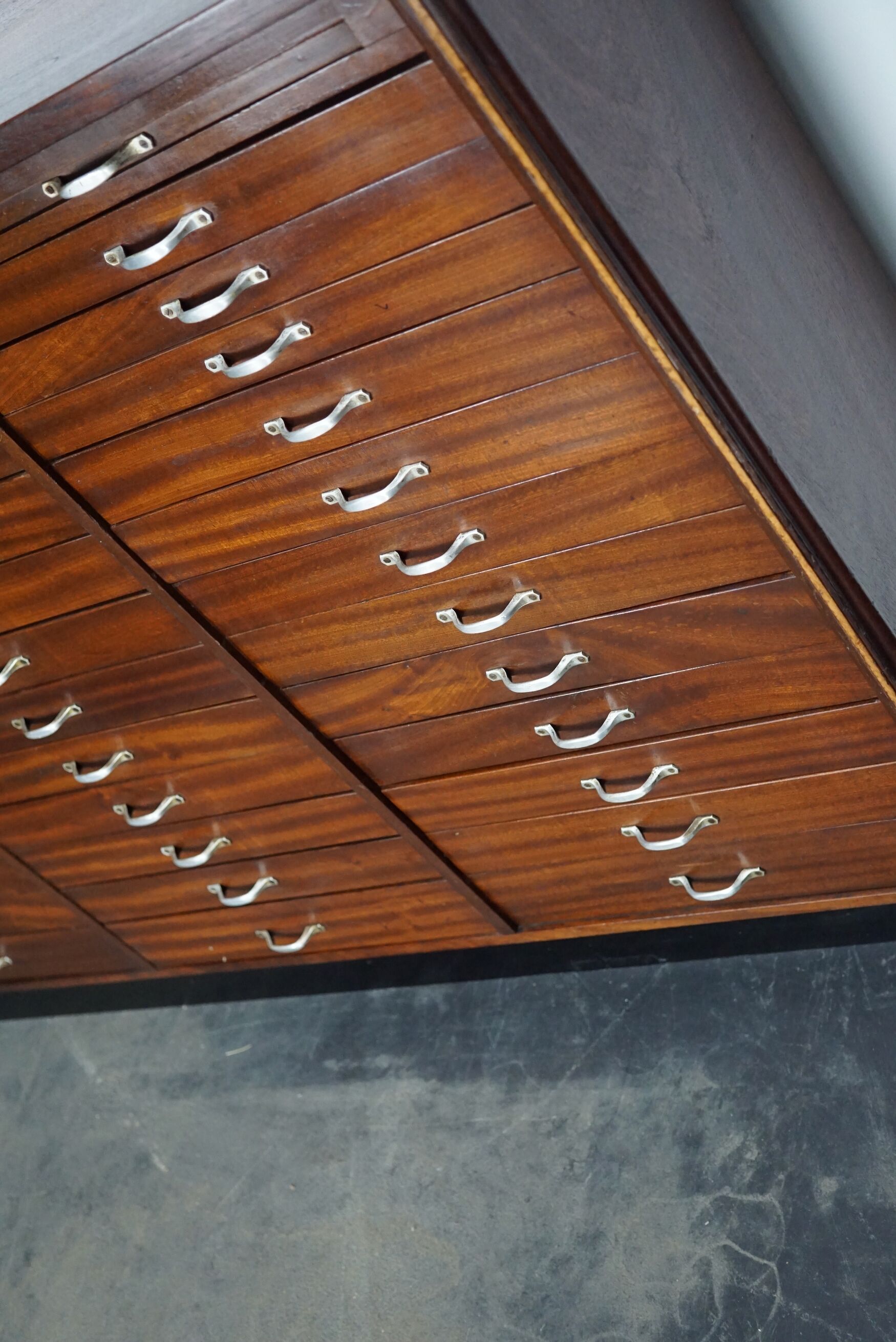 Vintage dutch mahogany jewelers / watchmakers cabinet, circa 1930