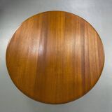 Table à manger ronde en teck par Niels Bach, années 1970