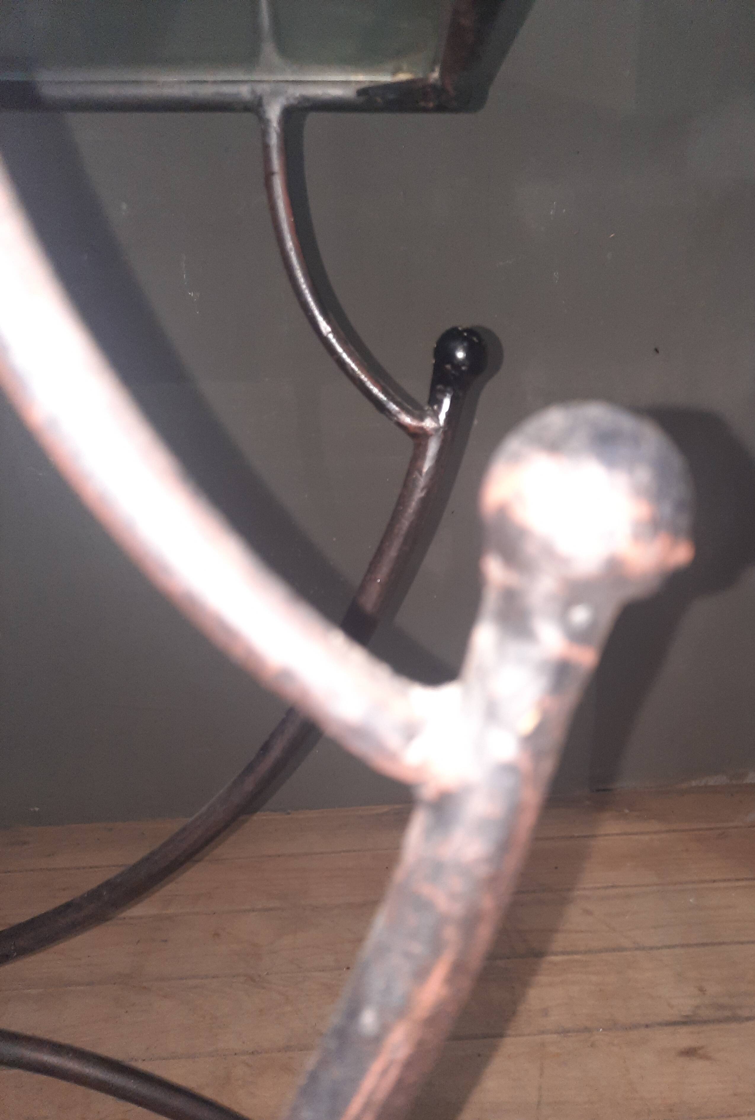 Metal and glass console