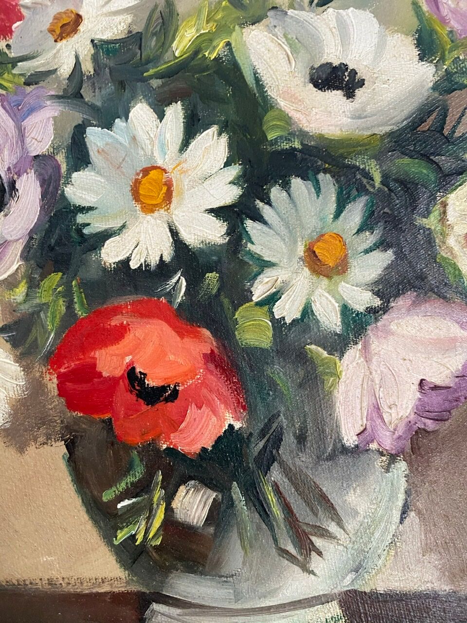 Painting, still life with wildflowers by surgeon 20th century