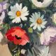 Painting, still life with wildflowers by surgeon 20th century