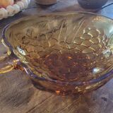 60's amber glass cup