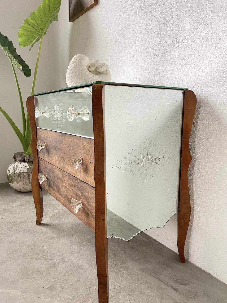 60s mirrored chest of drawers