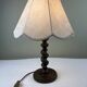Turned wooden lamp