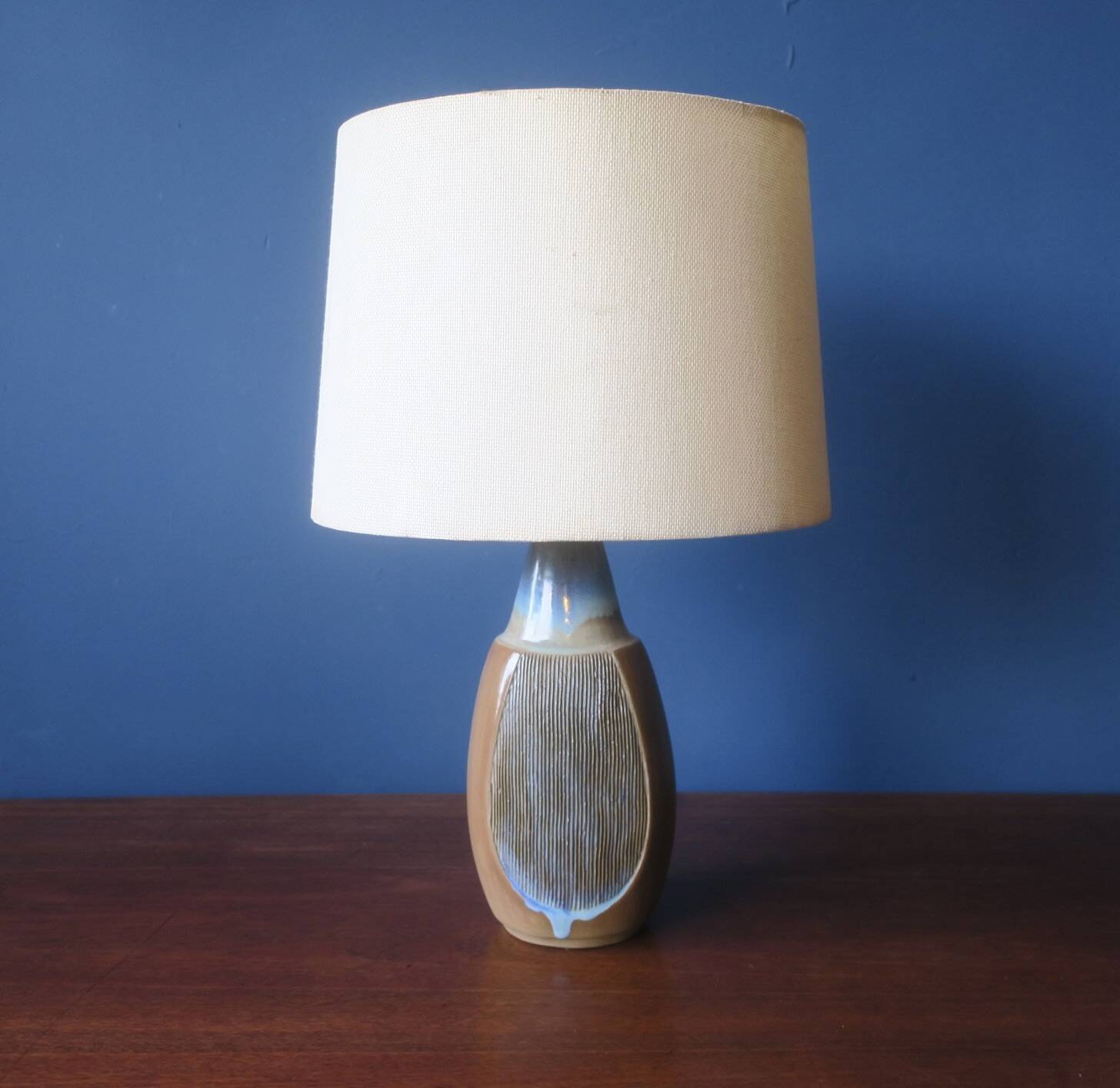 Michael Andersen for MA&S ceramic table lamp with original shade, 1960s