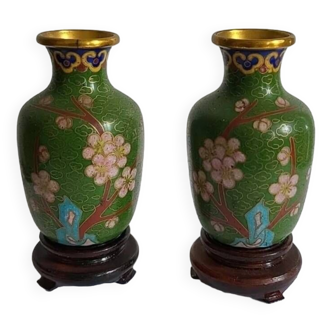 Vases miniatures email cloisonné