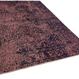 Handmade Turkish Contemporary 1980s 199 cm x 283 cm Blue Wool Carpet