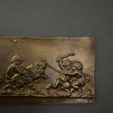 Bronze plaque decorated with loves in the Antique Napoleon III bas-relief