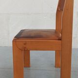 Elm and leather chairs, 80