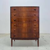 Rosewood Bowed Chest Of Drawers By Kai Kristiansen