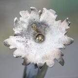 Bougeoir signé Alice Joly, bougeoir corne et métal argenté, porte-bougie, décoration intérieur