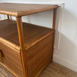 Bamboo and rattan sideboard, 1980s
