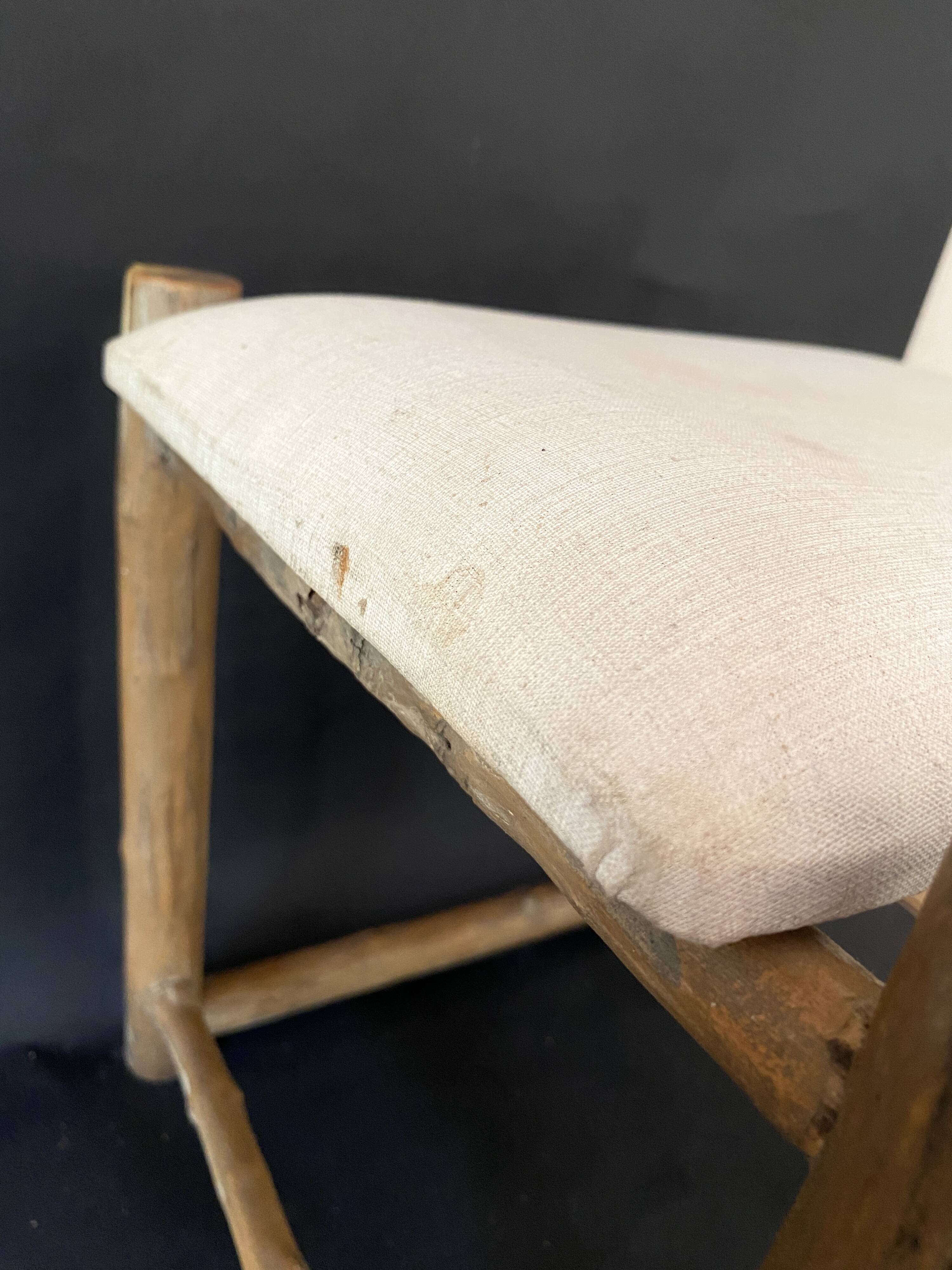 Pair of olive wood stools