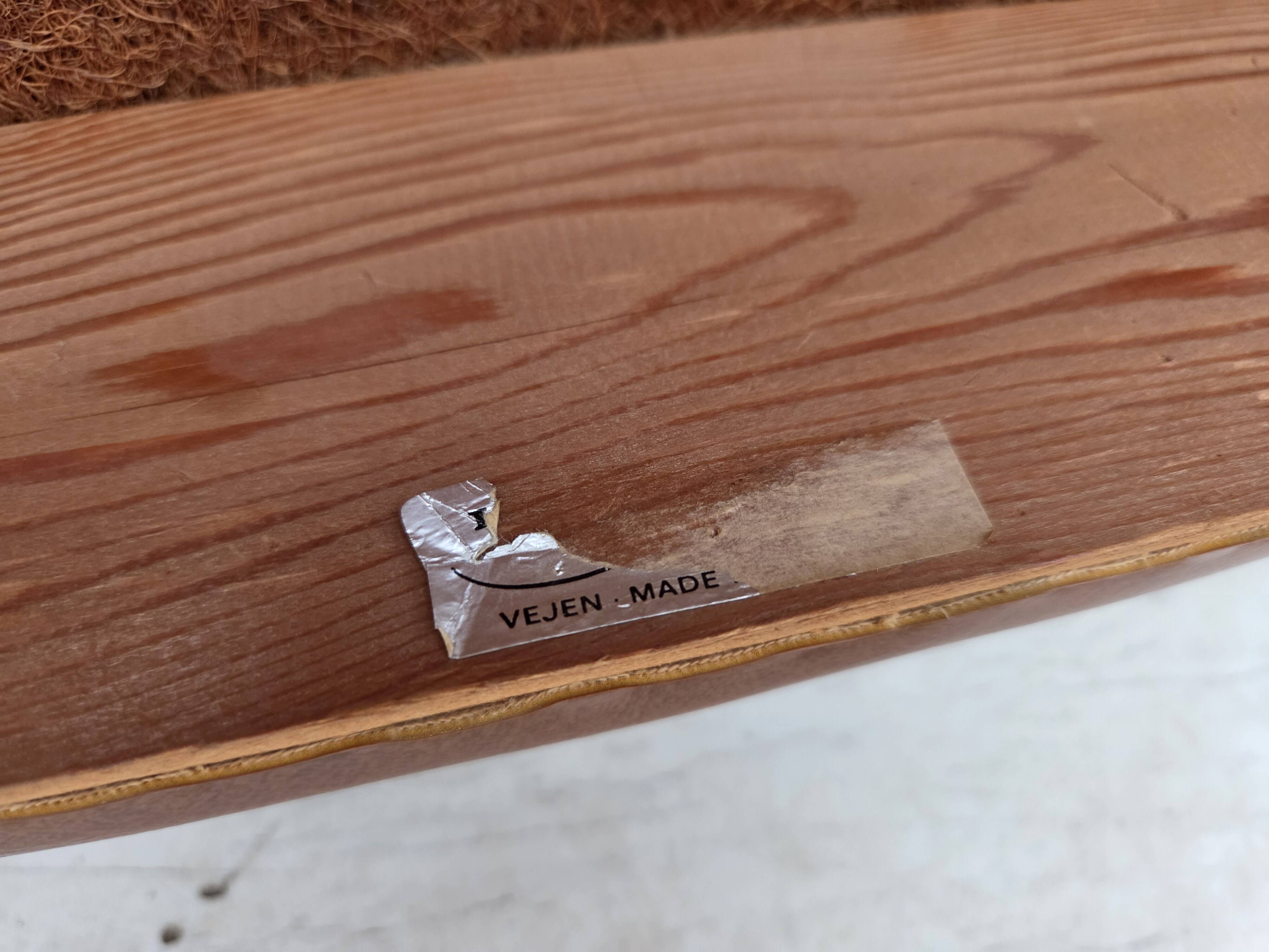 1970s, Danish highback armchair by Vejen Polstermøbelfabrik, original.