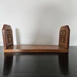 Extensible exotic wood bookend