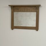 Vintage solid oak mirror